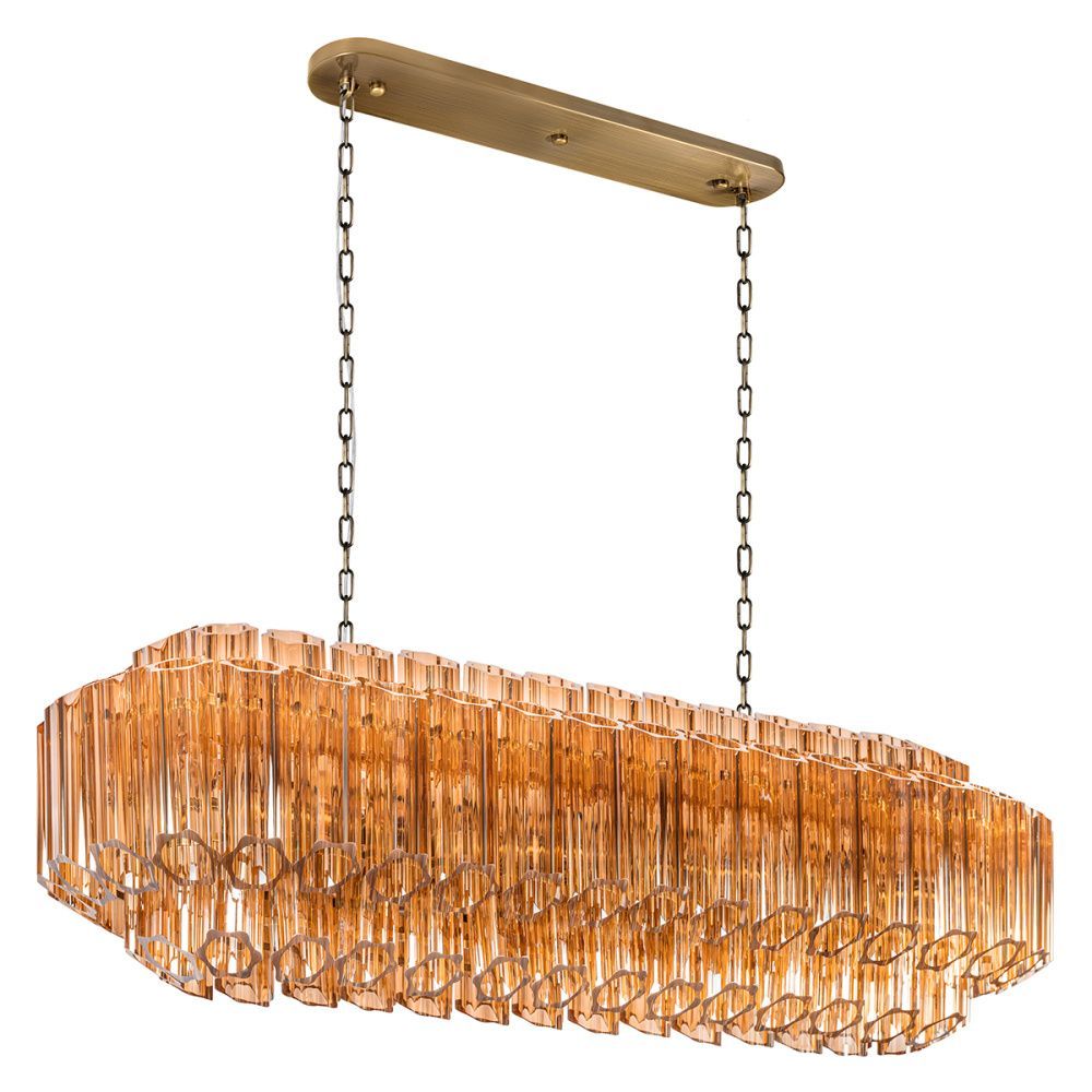 Подвесная люстра 102 см, Loft IT Celebration 10579/1000R Amber, бронза