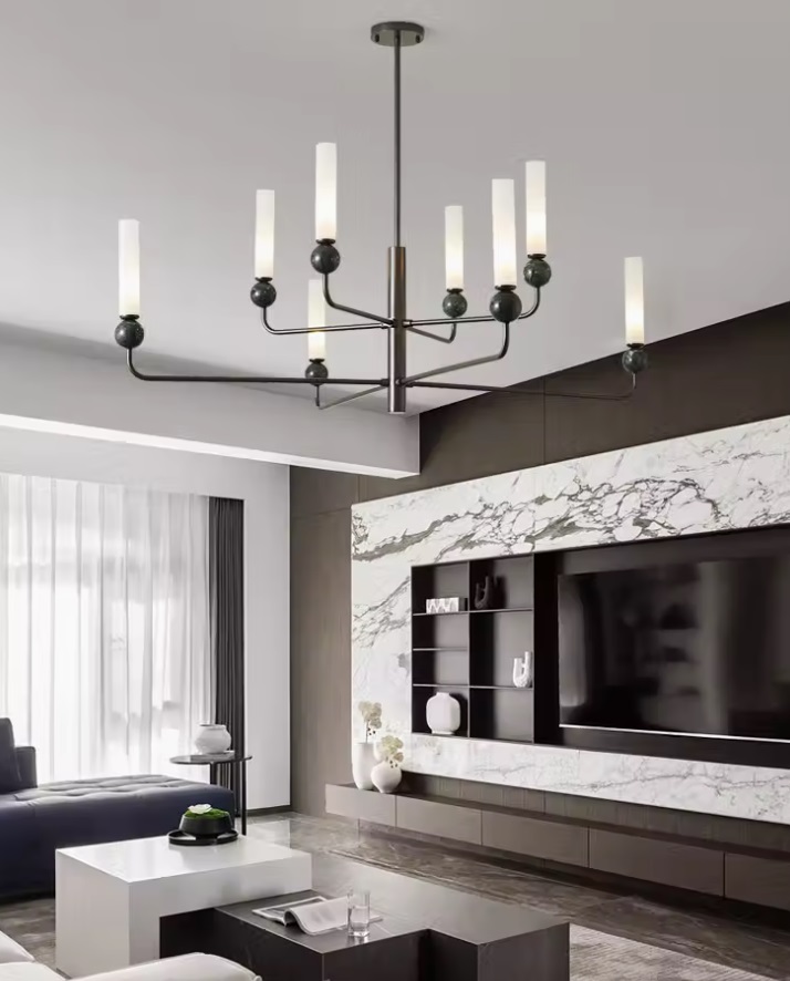 Люстра на штанге Inodesign Stenly Black 8 44.12050
