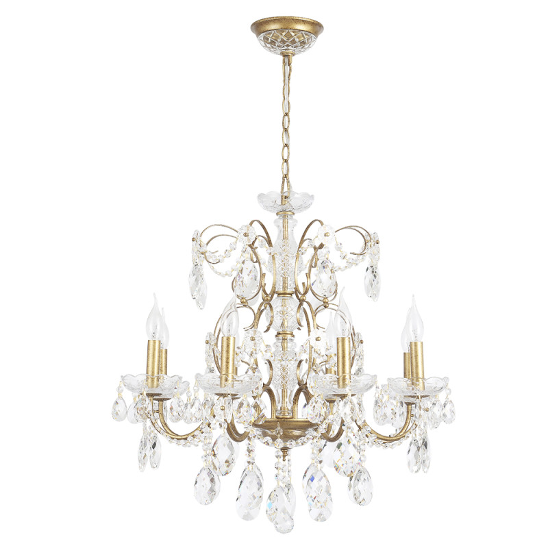 Светильник 68 см, Crystal Lux ODELIS SP8 GOLD, золото с патиной