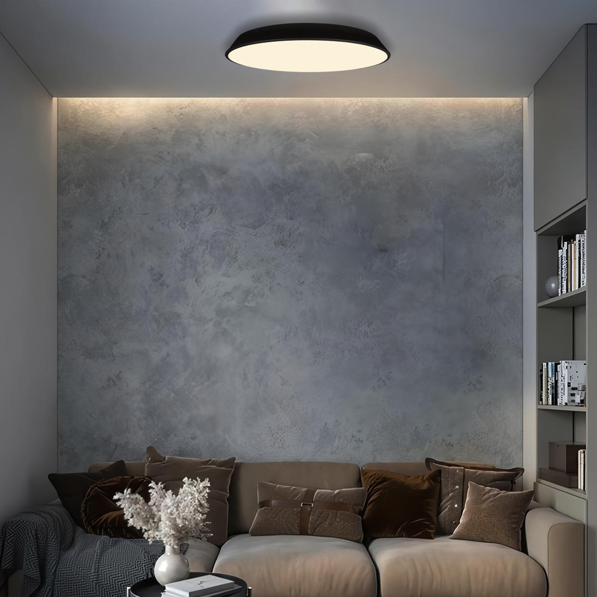 Потолочный светильник 50*5 см, 1*LED*36W 4000K черный LOFT IT Brim 10226 Black