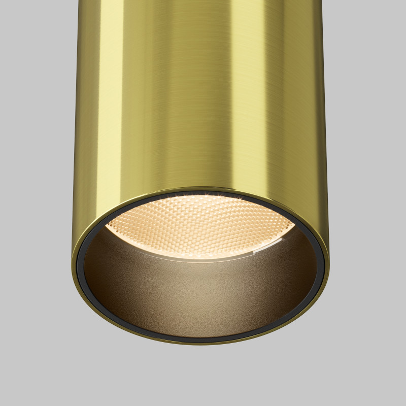 Накладной светильник 5,2*5,2*12,5 см,  LED, 12W, 3000К, Maytoni Technical FOCUS LED C056CL-L12W2.7K-W-BS латунный