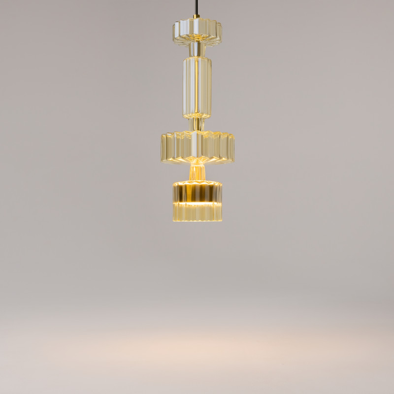 Подвесной светильник 15*15*360 см LED, 12W, 3000К, Maytoni LEVEL MOD253PL-L18BS3K2 латунный