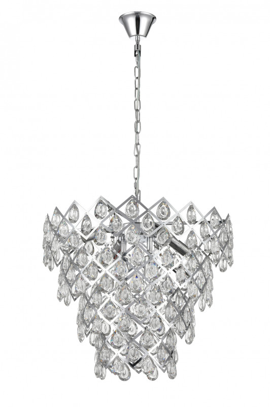 Подвесная люстра  51*185 см, 6*E14 хром Vele Luce Diana VL3273P06