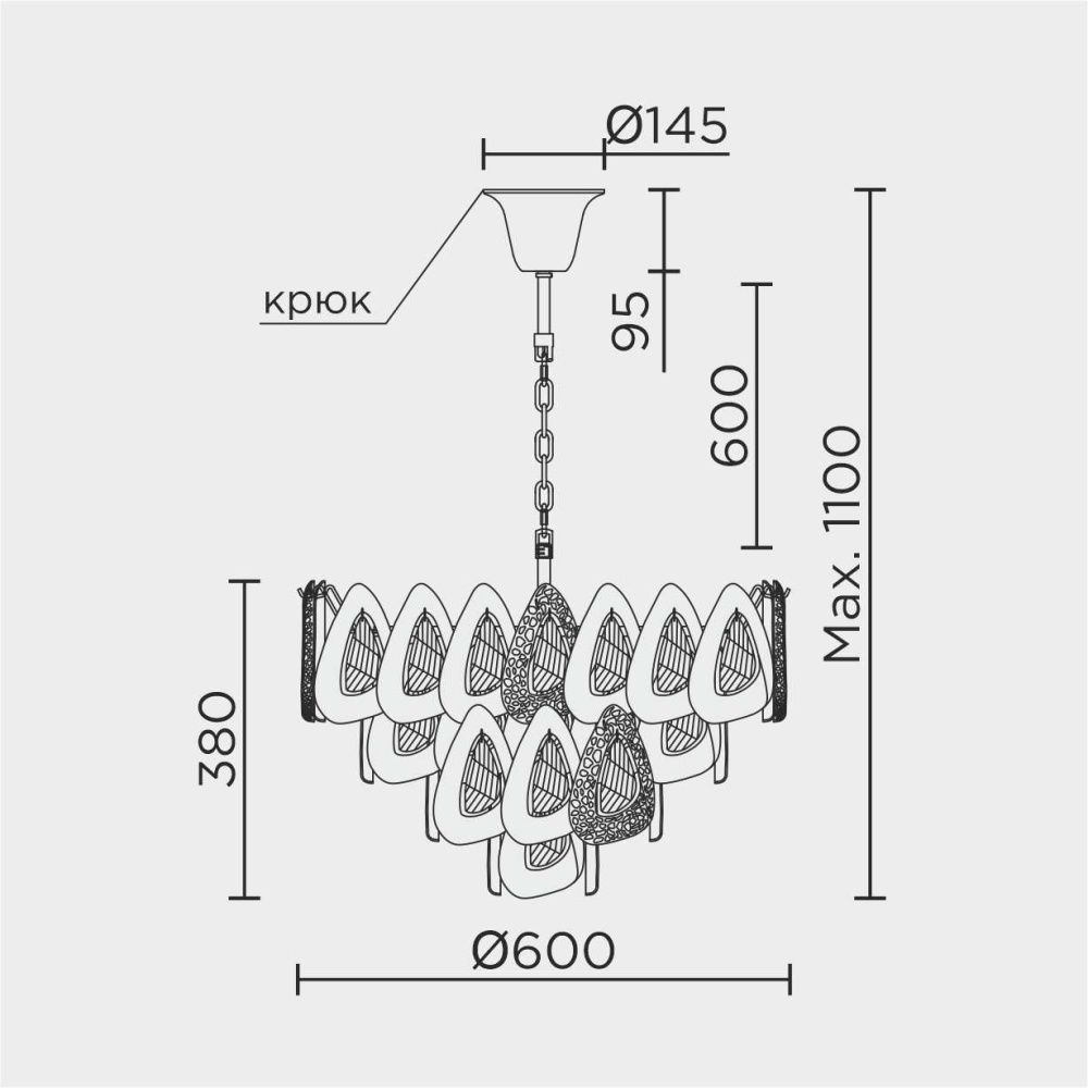 Подвесная люстра MODELUX ML.6775.600 GD