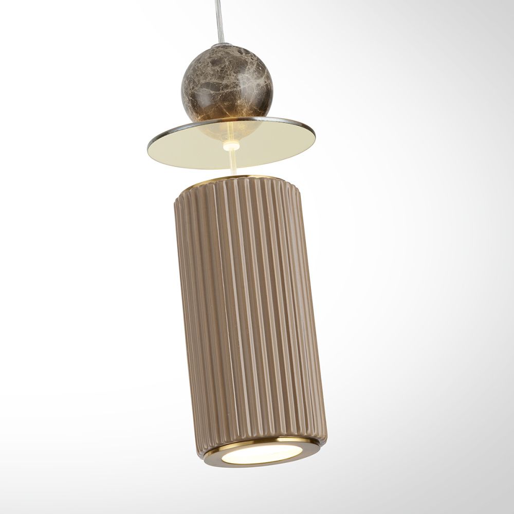 Светильник 8 см, 10W, 3000K, Odeon Light 5475/10LD, латунь-мрамор-керамика