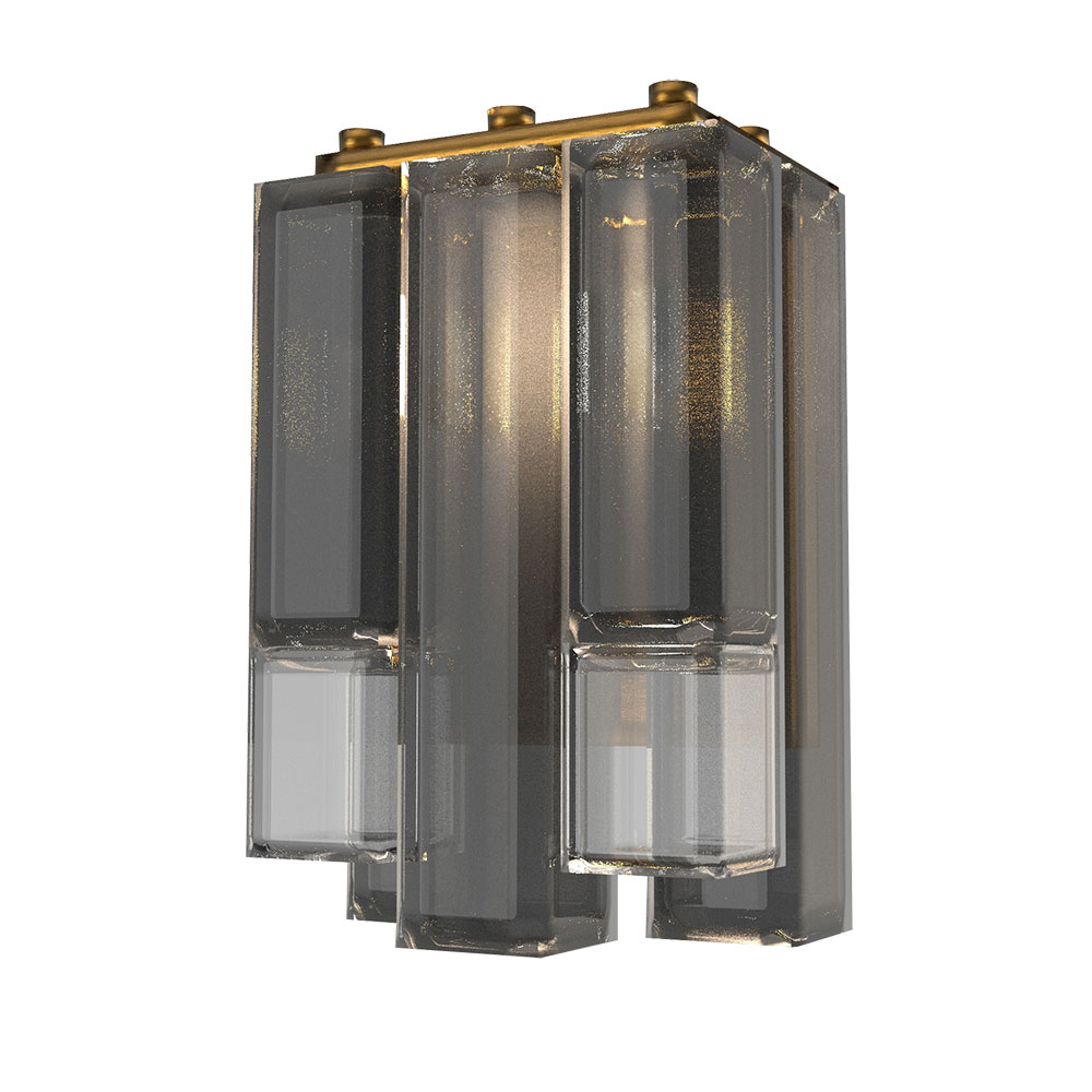 Бра 31*17*20 см, 2*E14, 40W, Divinare Cascata 7666/17 AP-2, Латунь