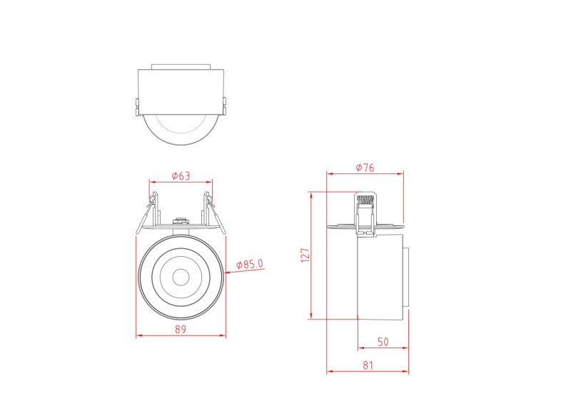 Встраиваемый светильник Maytoni Treo C063CL-L12W4K, 13W LED, 4000K, белый