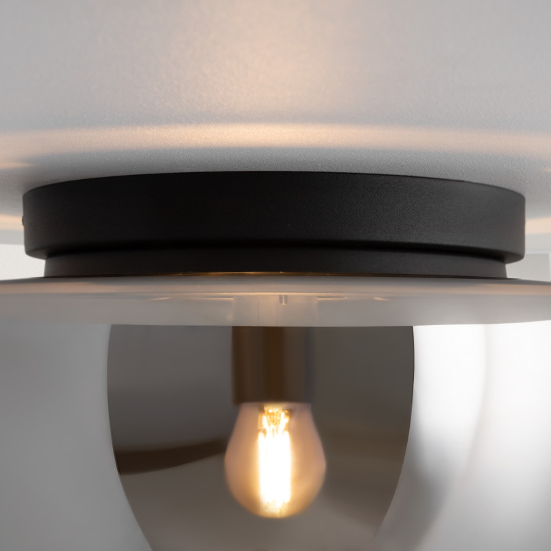 Накладной светильник 31,5*31,5*22 см, 1*E27, 60W, Maytoni Glassy MOD270CL-01B черный