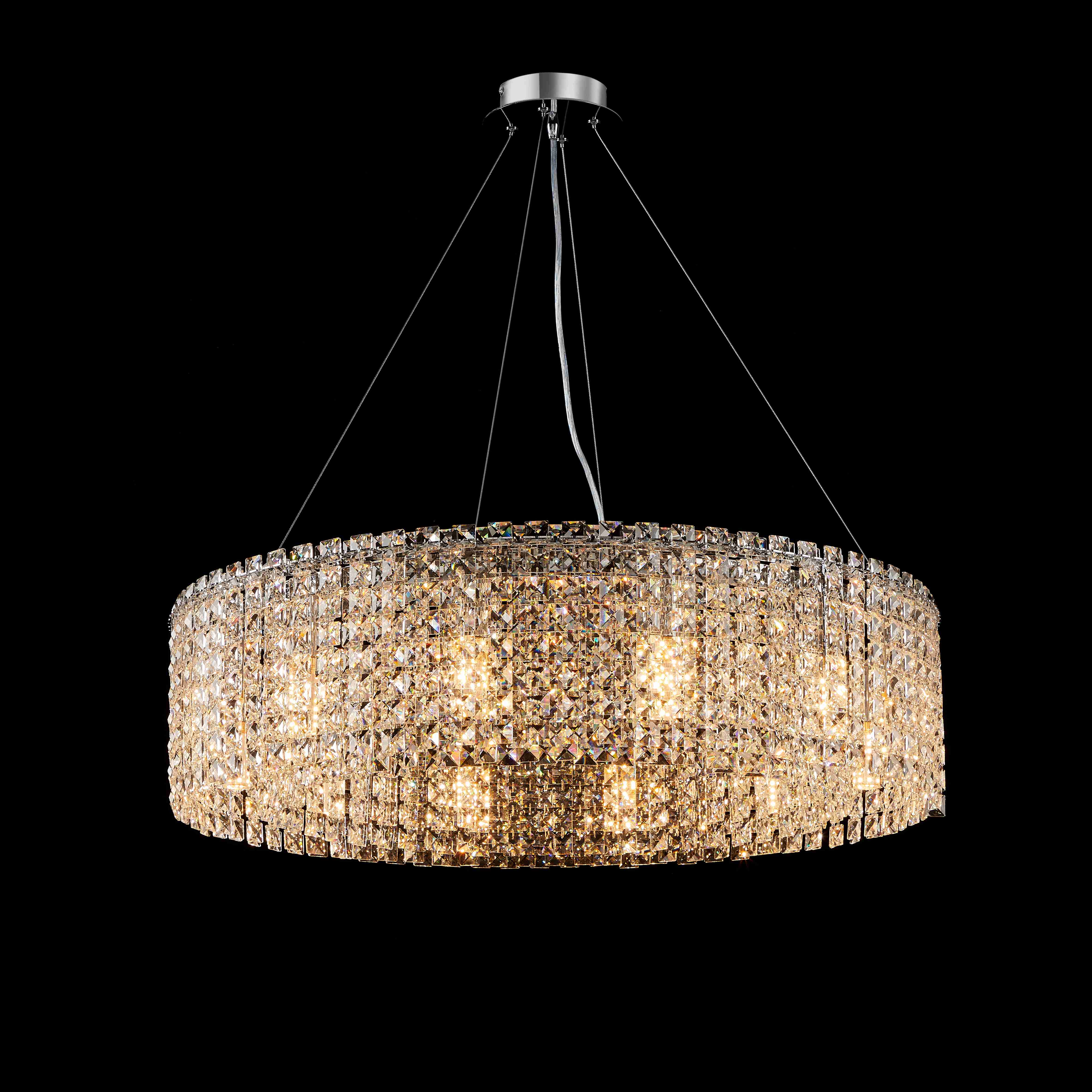 Люстра 800*210, 12*E14, 40W NewRgy Cristallo NW039-ф800*H210 CHROME, Хром