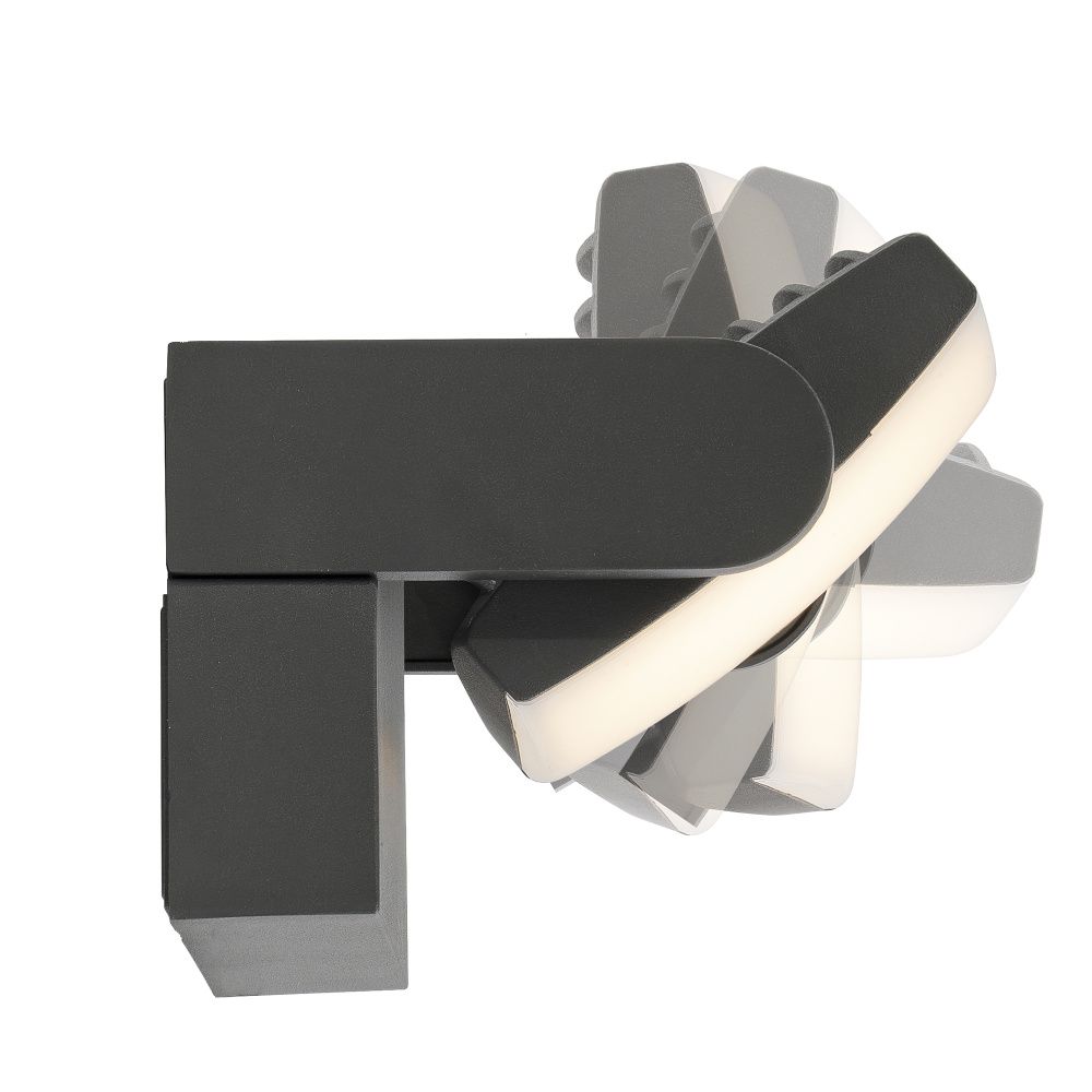 Уличный светильник 17,5*12,4*8,6-8,6 см, вр  см, *LED*12W, 3000K, Mantra Hood MAN8896, темно-серый