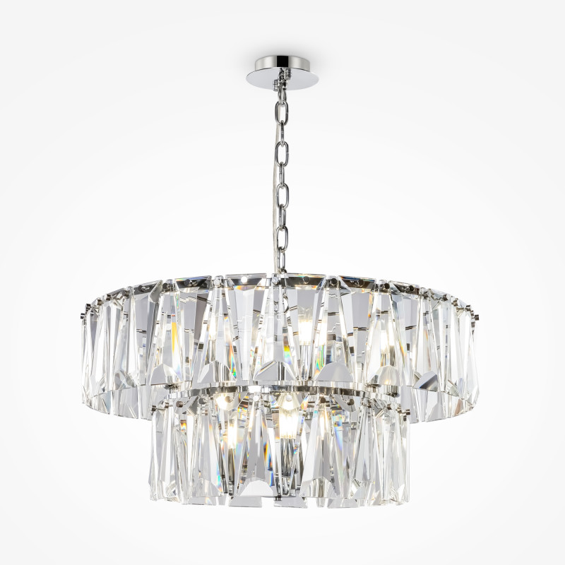 Подвесная люстра Maytoni Puntes MOD043PL-12CH, диаметр 68 см, хром