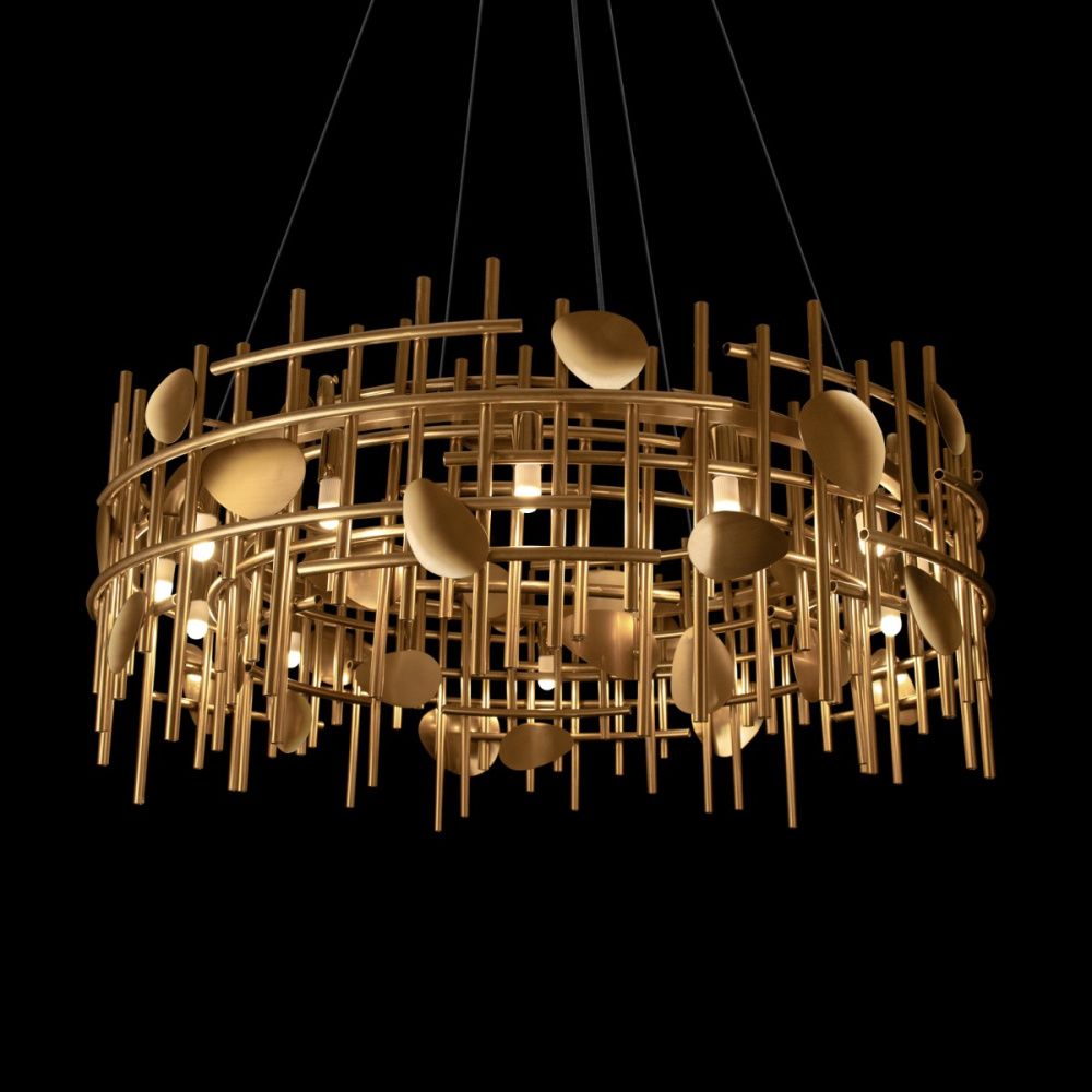 Подвесная люстра 80 см, Loft IT Escama 10396/800C, золото