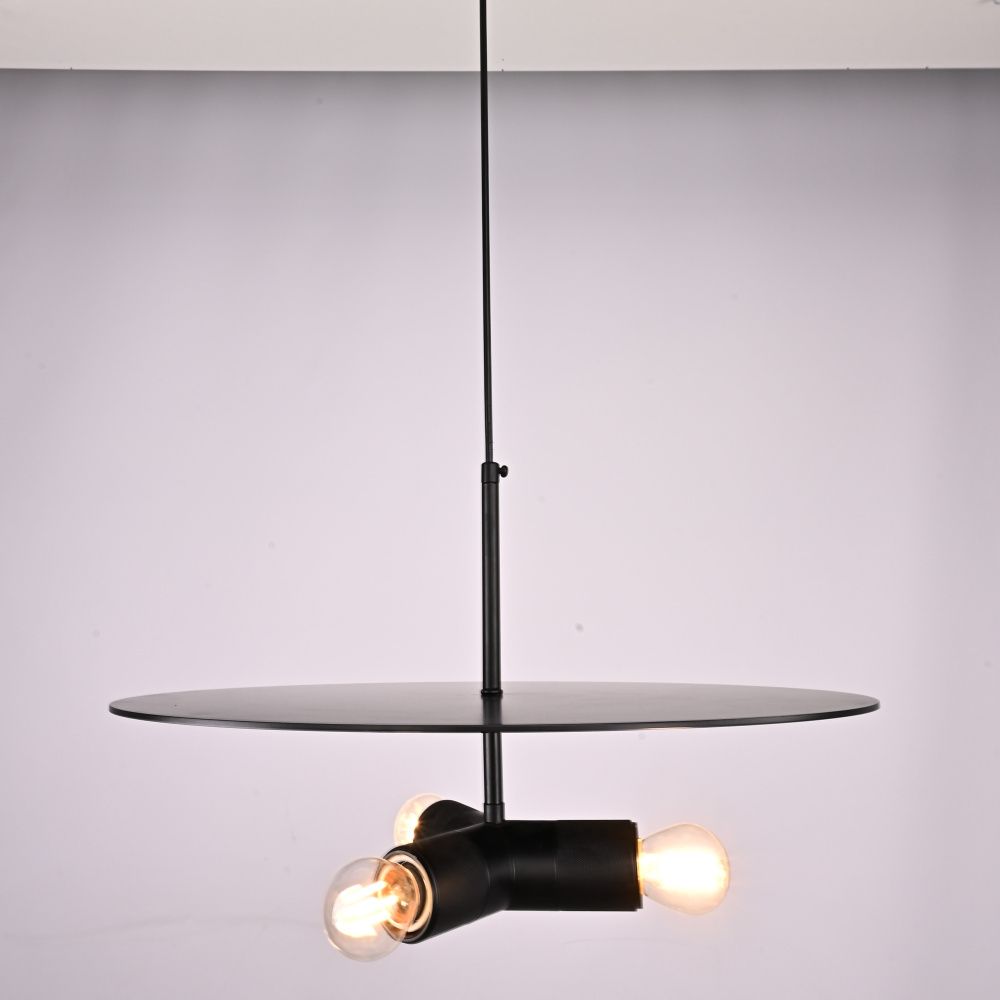 Люстра RH Utilitaire Disk Triple Pendant Black 46*46*21 см, 3*E27*60W, ImperiumLoft 40.234, Бронзовый