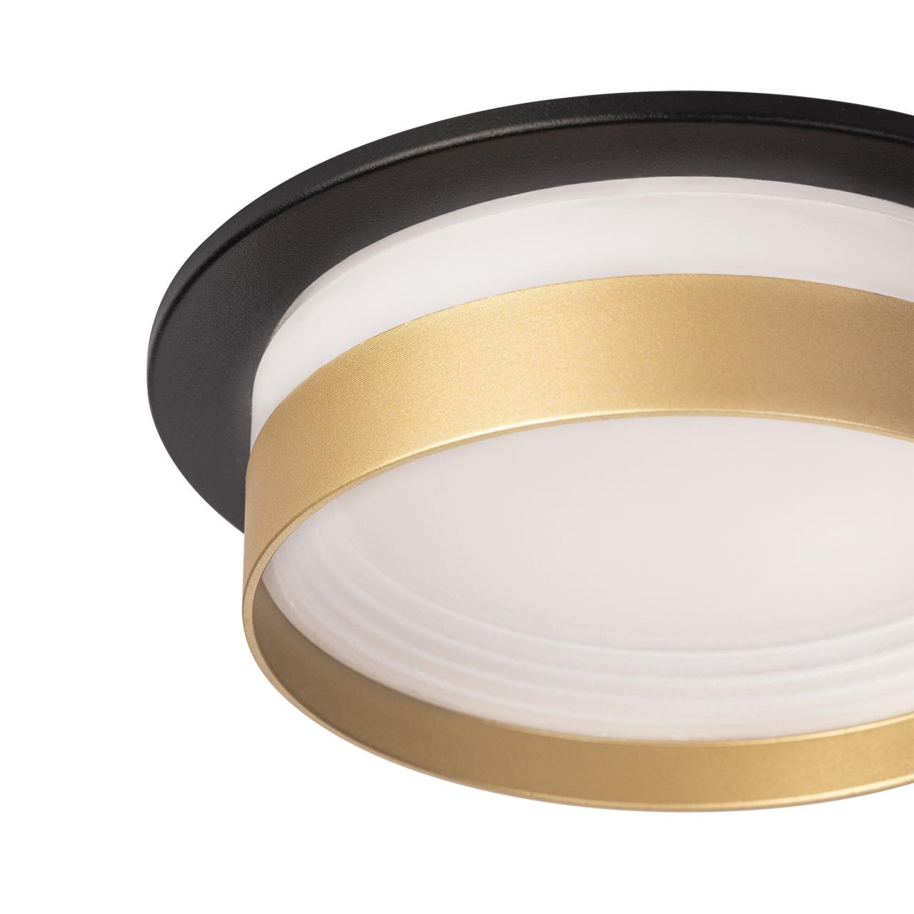 Светильник встраиваемый 10*2,5 см, GX53 Citilux Hardy CL002D14 черный/бронза