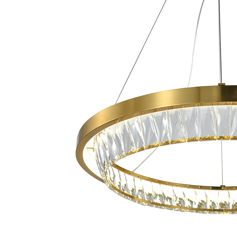 Подвесная люстра 60*60*120 см, LED, 73W, 3000К-6000K, Indigo RIVA V000102L золотой, 12045/1P Brass