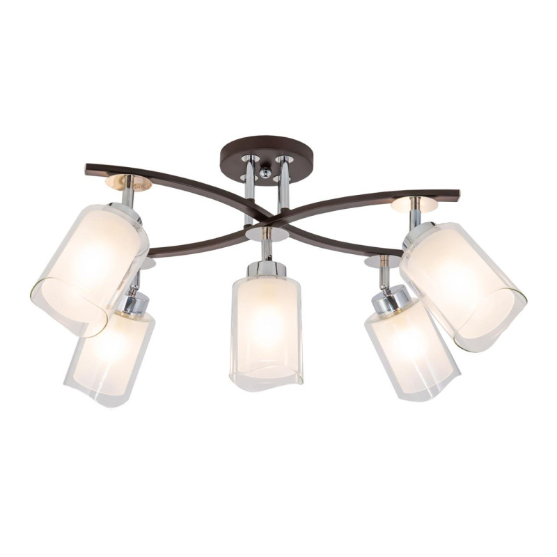 Люстра потолочная Citilux Фортуна CL156152 Венге\Хром 47*36*35