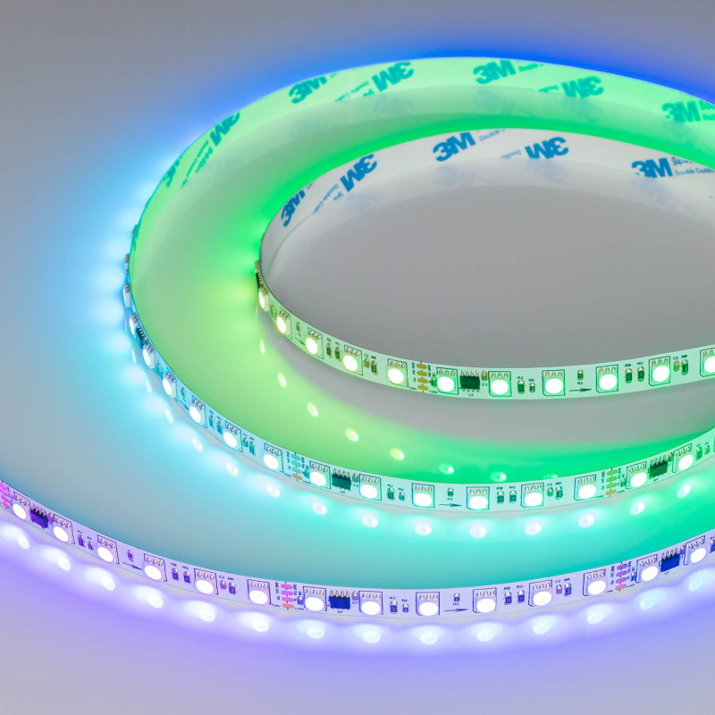 Лента DMX-B72-10mm 24V RGB-PX6 (16 W/m, IP20, 5060, 5m), Arlight 037869. Цена указана за 5 метров. Продается кратно 5 метрам.