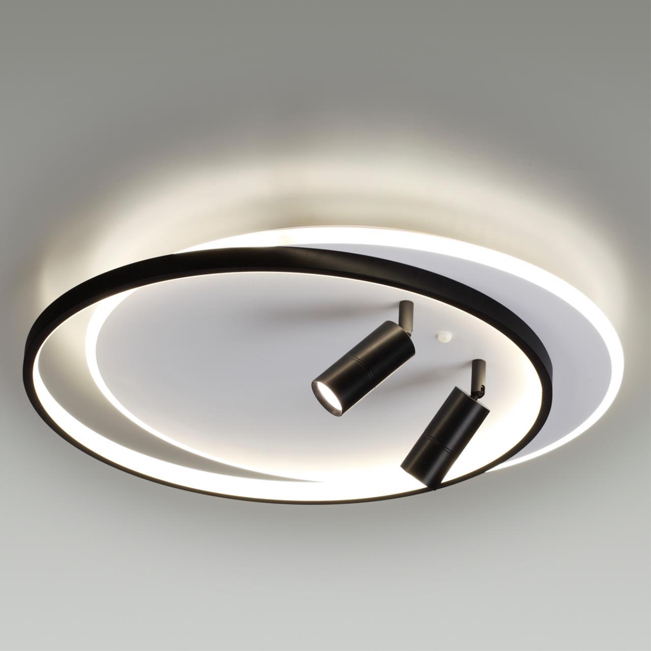 Светильник 55 см, 75W, 3000-6000K Lumion Naoko 5603/75CL, белый-черный