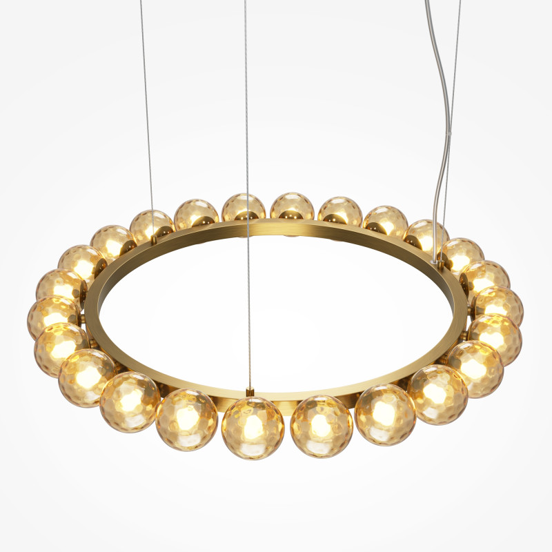 Подвесной светильник 76*76*310 см, LED, 42W, 3000К, Maytoni Ambre MOD331PL-L42BS3K латунный