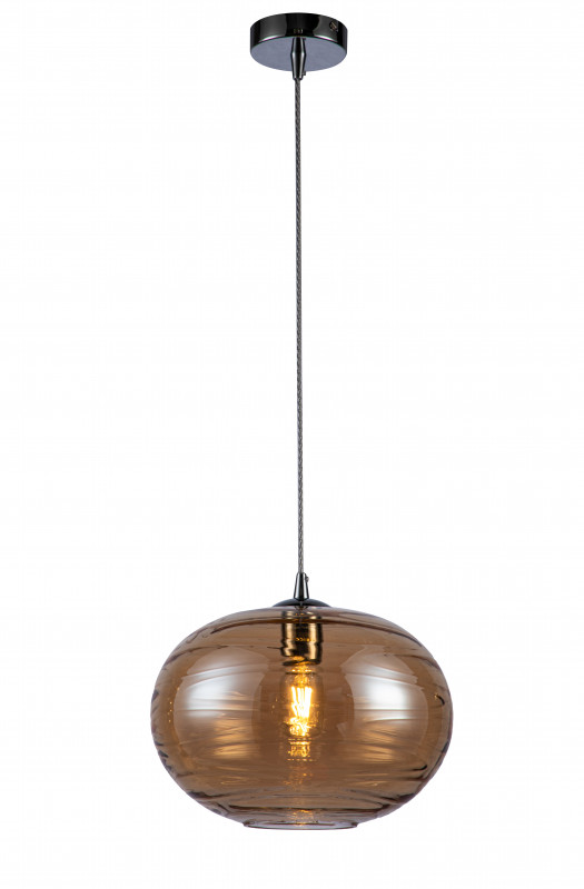 Подвесной светильник 300*300*245/1746 мм, 1*E27 хром Indigo Oasi V000099, 11005/1P Amber