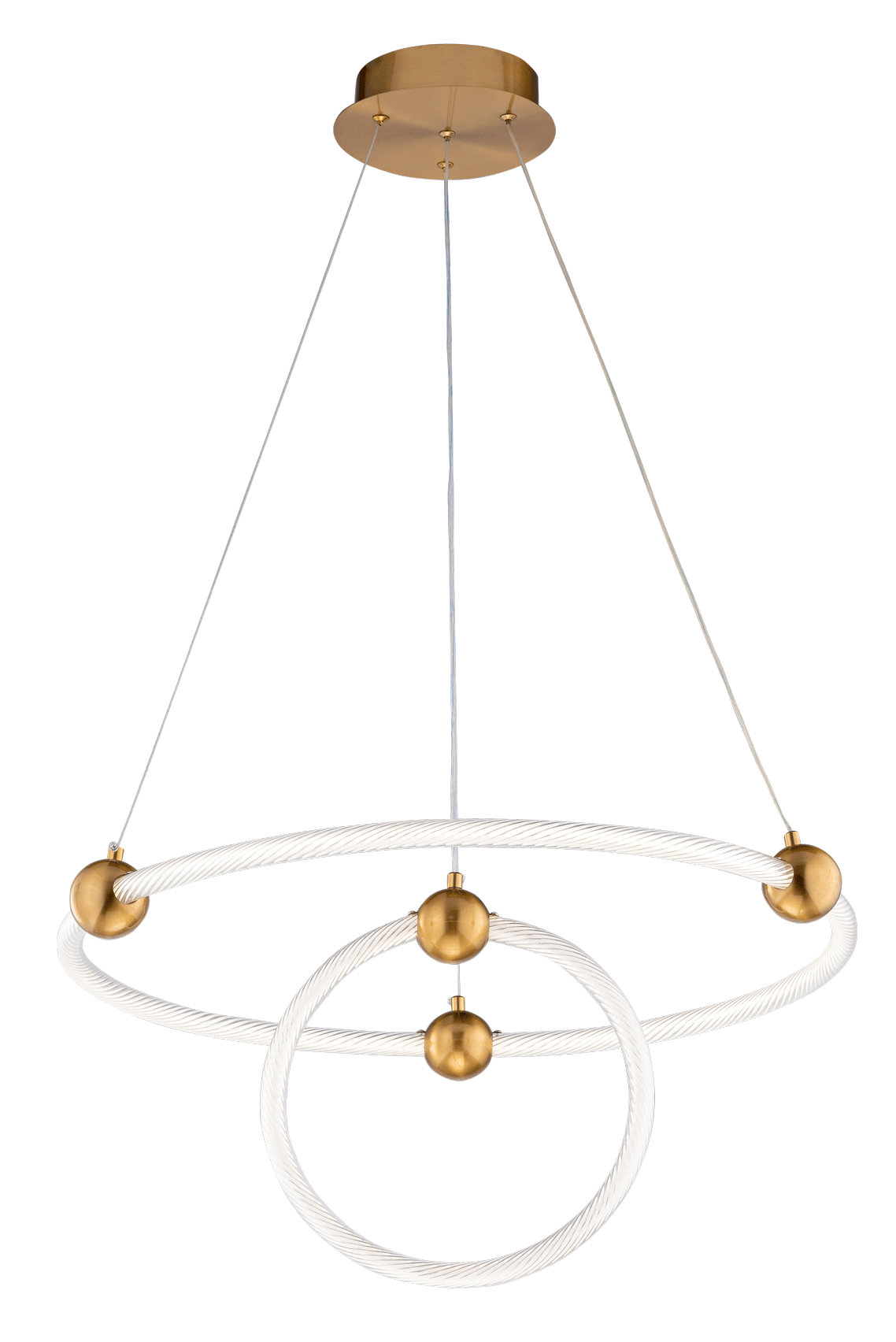 Люстра 600*600*1000, LED, 56W 4000K NewRgy LED 3041/6+3 ANTIQUE BRASS, Античная бронза