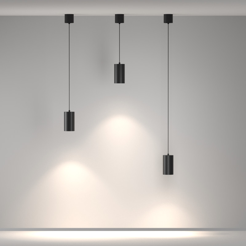 Подвесной светильник 7,5*7,5*13,5 см, LED, 20W, 4000К, Maytoni Technical Vol P100PL-20W4K-B черный