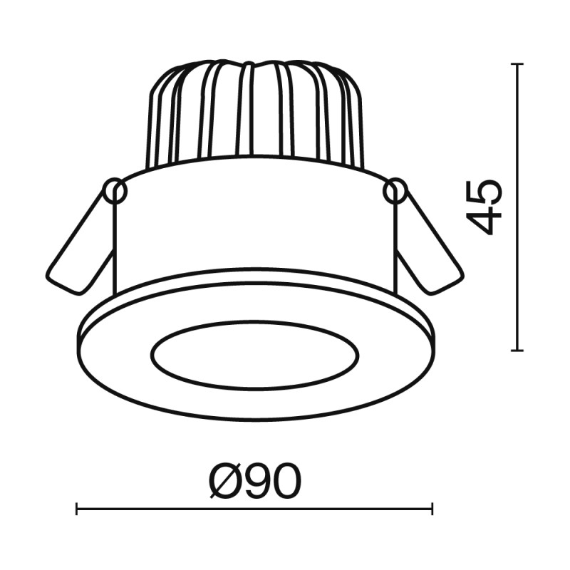 Светильник 9 см, 7W, 4000K, Maytoni Downlight Zen DL038-2-L7B4K, черный