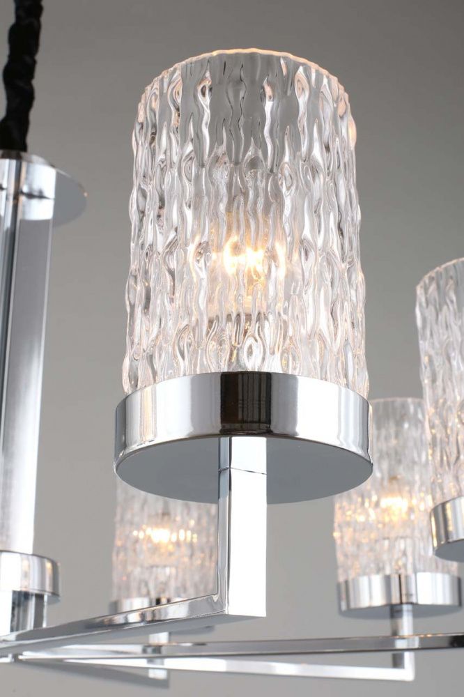 Подвесная люстра Omnilux Maiera OML-84703-06, диаметр 76 см, хром