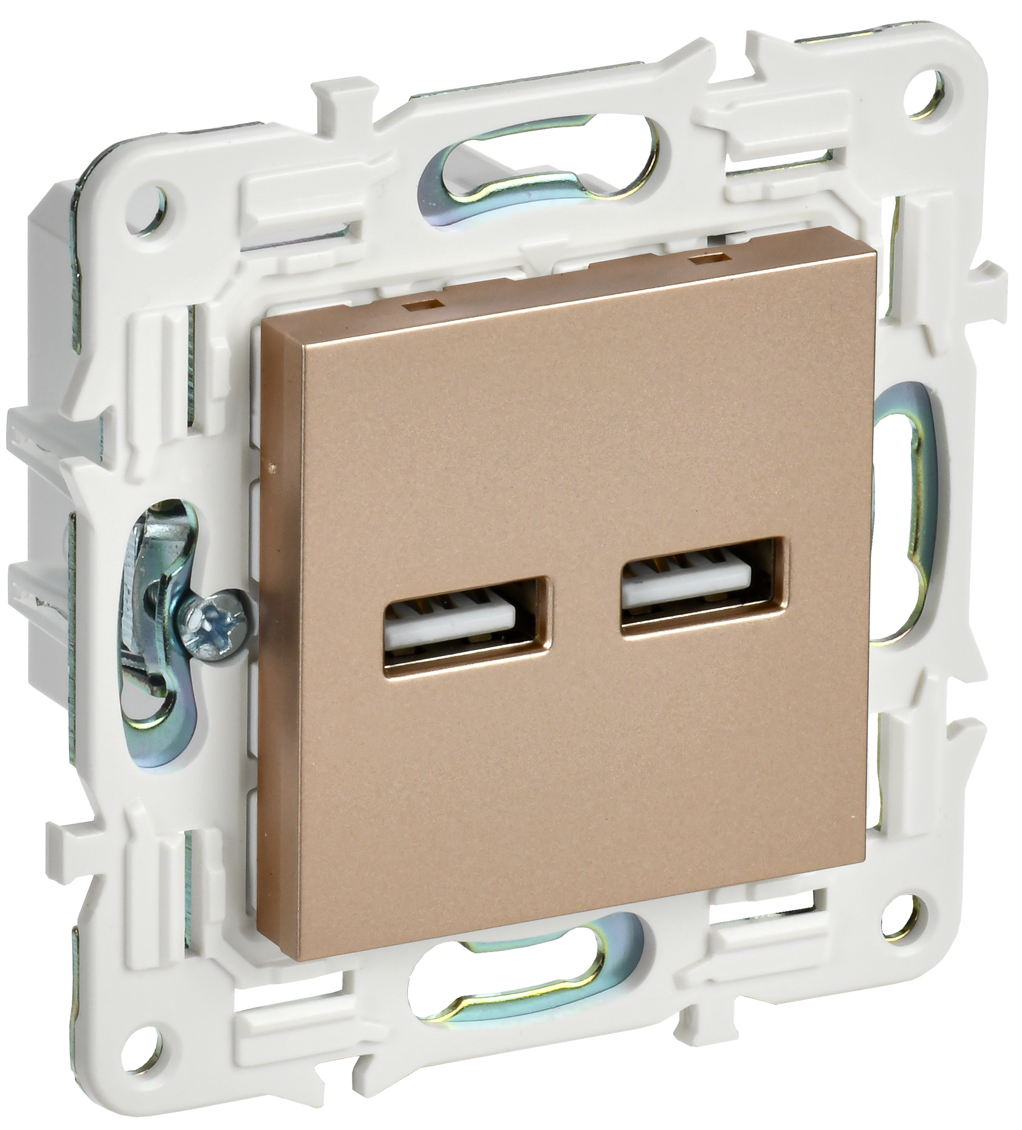 SKANDY Розетка USB A+A 3,1А SK-R15Sa песоч. IEK, SK-U21-D31-K98