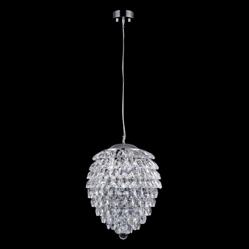 Светильник подвесной 30 см, Crystal Lux CHARME SP6 CHROME/TRANSPARENT Хром