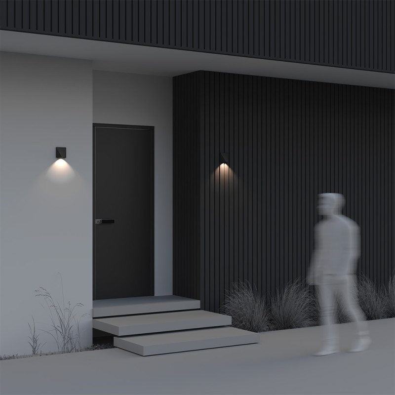 Уличный настенный светодиодный светильник Maytoni Beekman O577WL-L5B черный