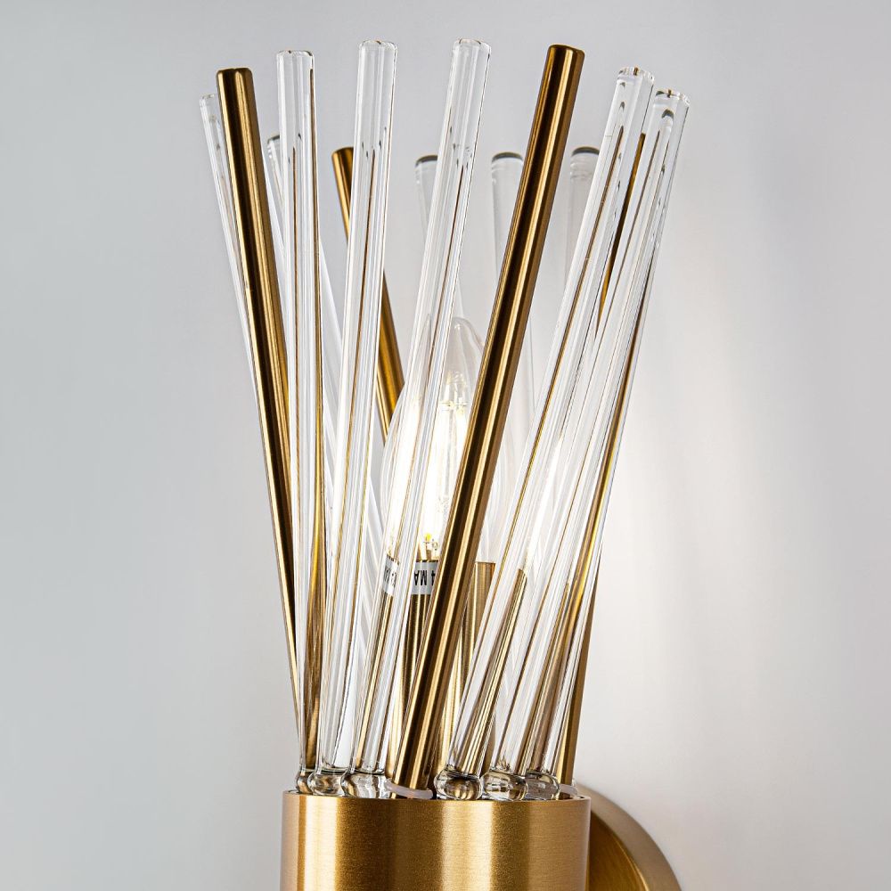 Настенный светильник 14*13*0,0000 см, Е14 2x40ВтW, Латунь MODELUX ML.517.02