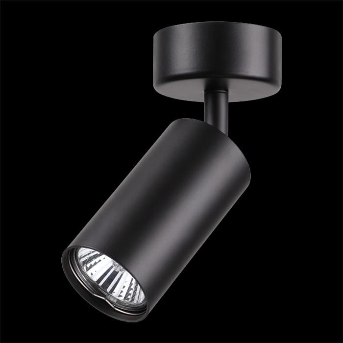 Светильник 7*7 см, GU10 50W, Novotech Pipe 370417 черный