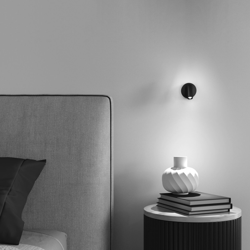 Бра 7 см, 3W, 3000К Maytoni Mirax C038WL-L3B3K черный