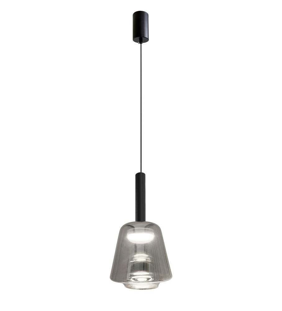 Люстра Ø180 x H330, мм, 1*15W, SMOKY GREY (Дымчато-Серый) NewRgy 5304/1 SMOKE GRAY