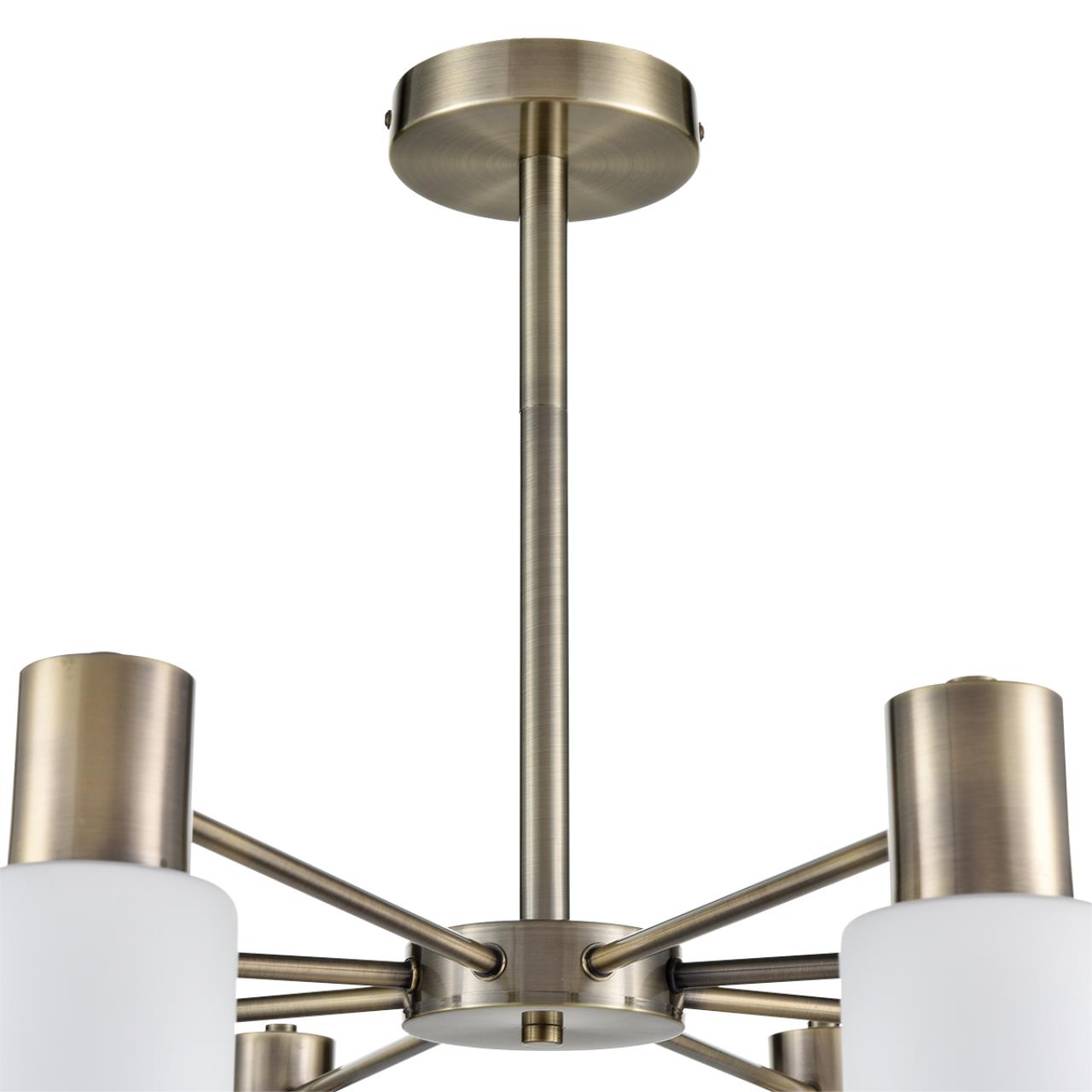Люстра потолочная 72*49 см, 8*E14 Lumion MAVE 8100/8C бронза, белый