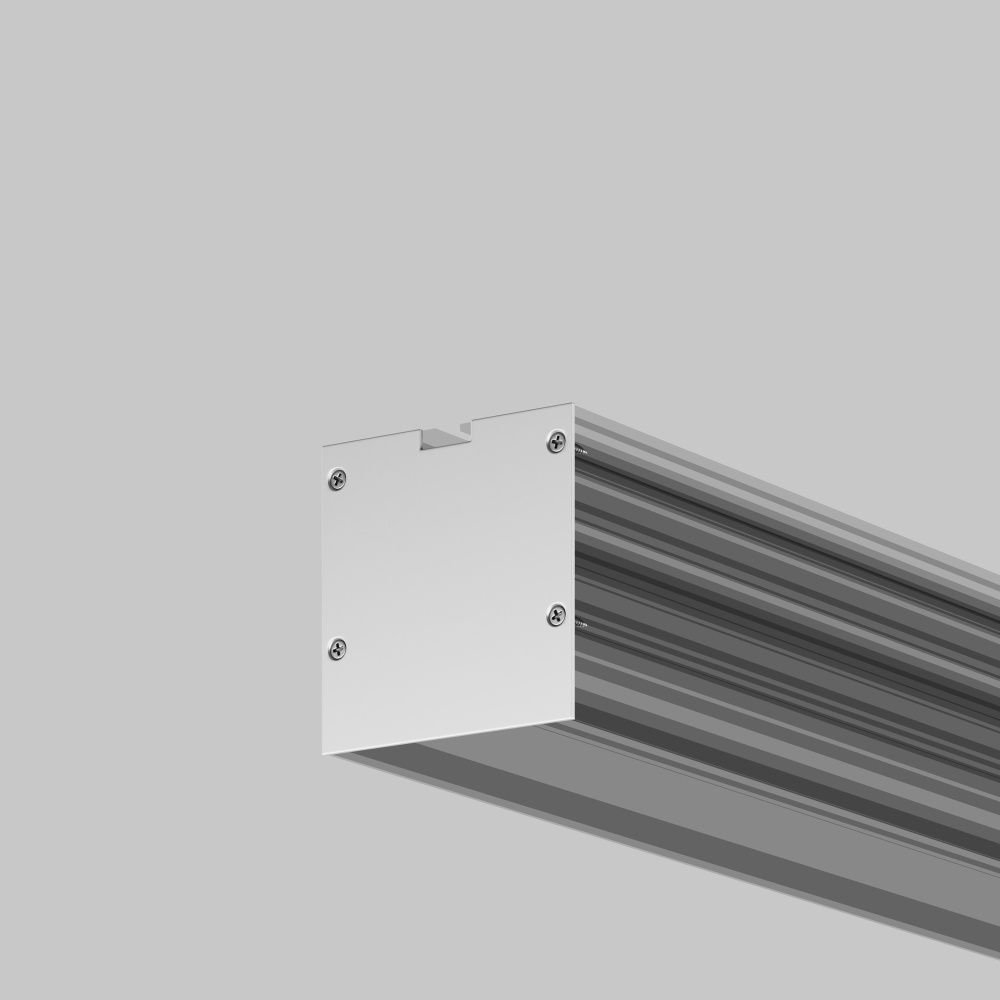 Комплект заглушек (для профиля 50×50) 2 шт., ALM-5050-S-EC 642046, *5*5 см, Maytoni Led Strip 642046, Серебро