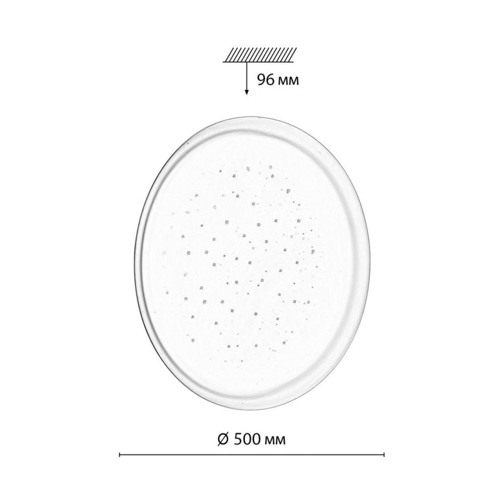 Светильник *50*-9,6 см, 1*LED*76W, 3000/4000/6000K, Sonex JOLLY 7774/ELN, белый