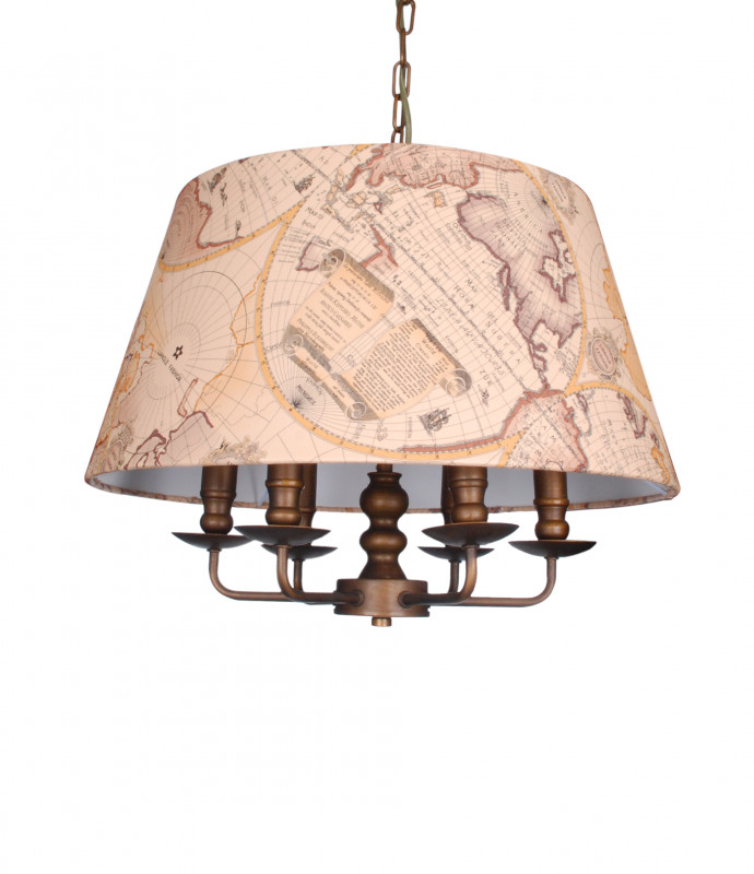 Подвесная люстра Favourite Mappa 1122-6P, D500*H430/1430, коричневый
