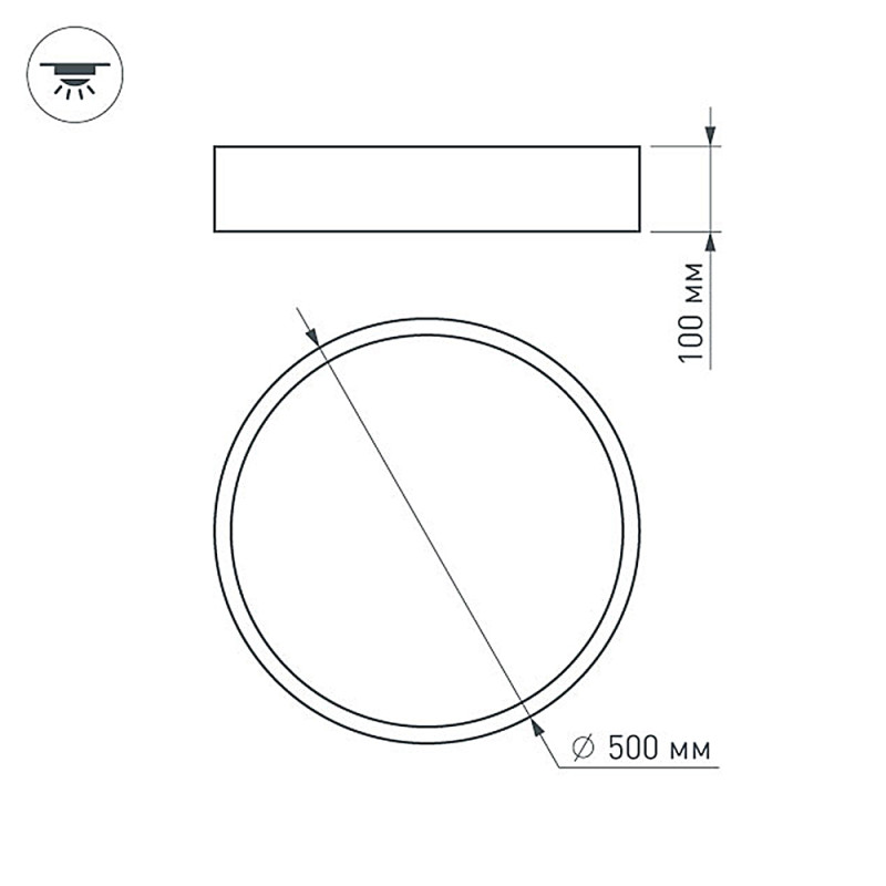 Накладной светильник Arlight 022999(3) *50*10 см, 35W, белый (теплый)K,