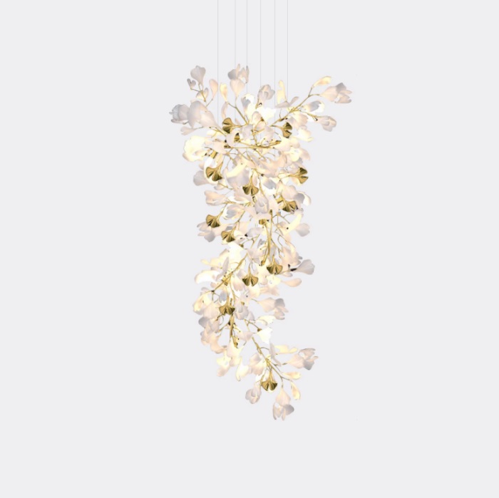 Светильник DZN-34261 ЗОЛОТО + БЕЛАЯ КЕРАМИКА D1200*2500/H1200/30/G9/10W GINKOA 24-02