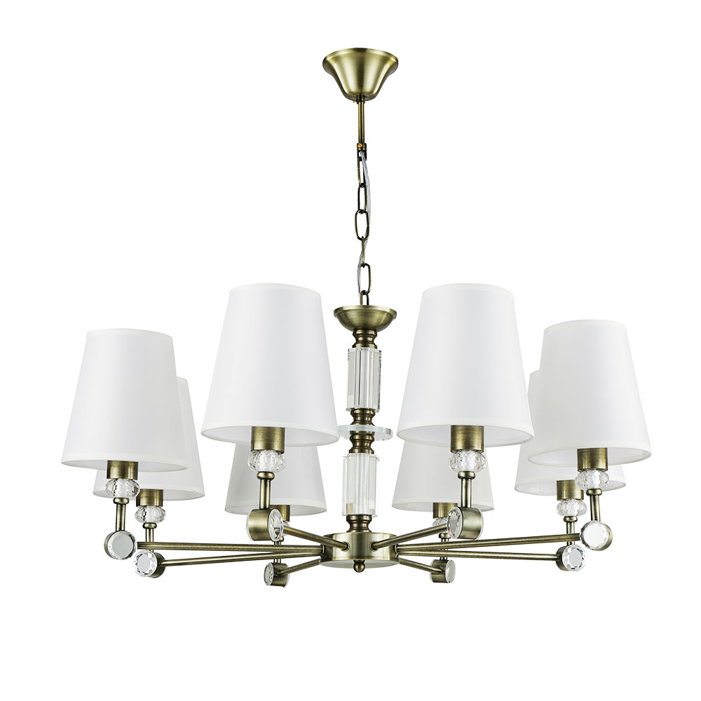 Люстра 40*77 см, 8*E14, 40W, Arte Lamp Brocca A4093LM-8AB, Античная Бронза