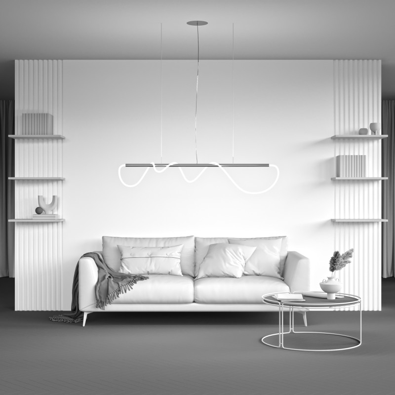 Светильник 140 см, 30W, 3000K, Maytoni MOD166PL-L30G3K, золото
