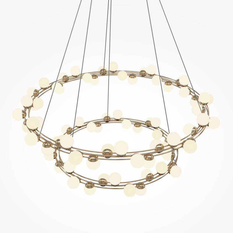 Каскадная люстра 80*80*310 см, LED, 116W, 3000К, Maytoni Tessara MOD081PL-L84G3K золотой