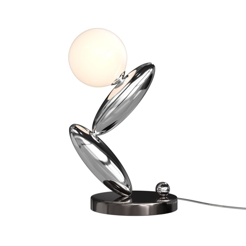 Настольная лампа 37 см, 6W, 3000K, Maytoni Resonance MOD482TL-L6PT3K, платина