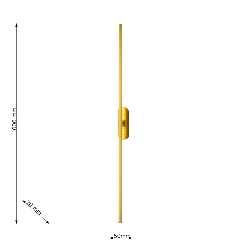 Бра Favourite Reed 3001-2W, D70*W50*H1000, каркас светильника в цвете латунь