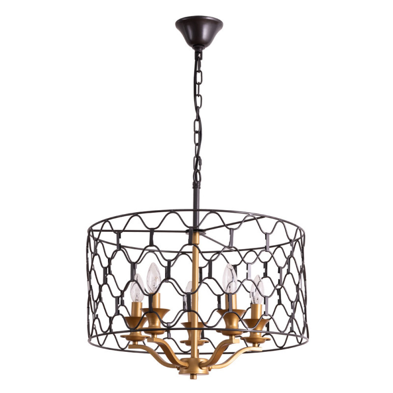Подвесная люстра, 52 см, черный-золото, Divinare Dunkan 2021/04 LM-5