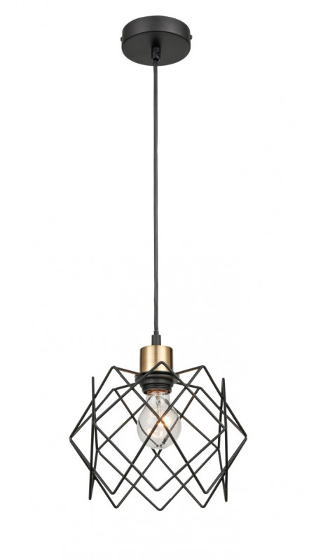 Подвесной светильник  24*145 см, 1*E27 черный, золото Vele Luce Scheletro VL6392P01