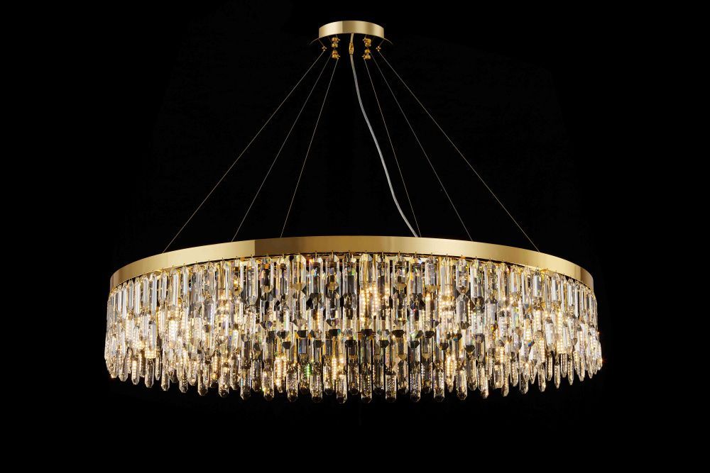 F6-ф1200*H220(2000) H GOLD / ЗОЛОТО Подвесной светильник NW 20*40W (800W)*E14, Ø1200 x H220, NewRgy H GOLD (Золото)