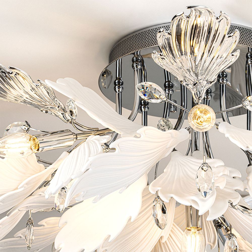 Люстра 85*35 см, 13*Е14*40W, Modelux  ML.6869.850 CR, Хром